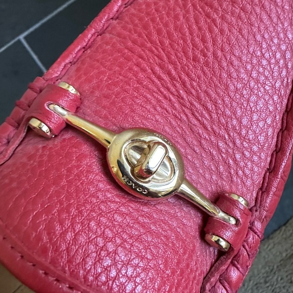 Coach Pink Leather Loafers/Drivers EUC - Picture 2 of 9